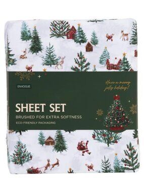 ENVOGUE Santa Forest Sheet Set QUEEN
